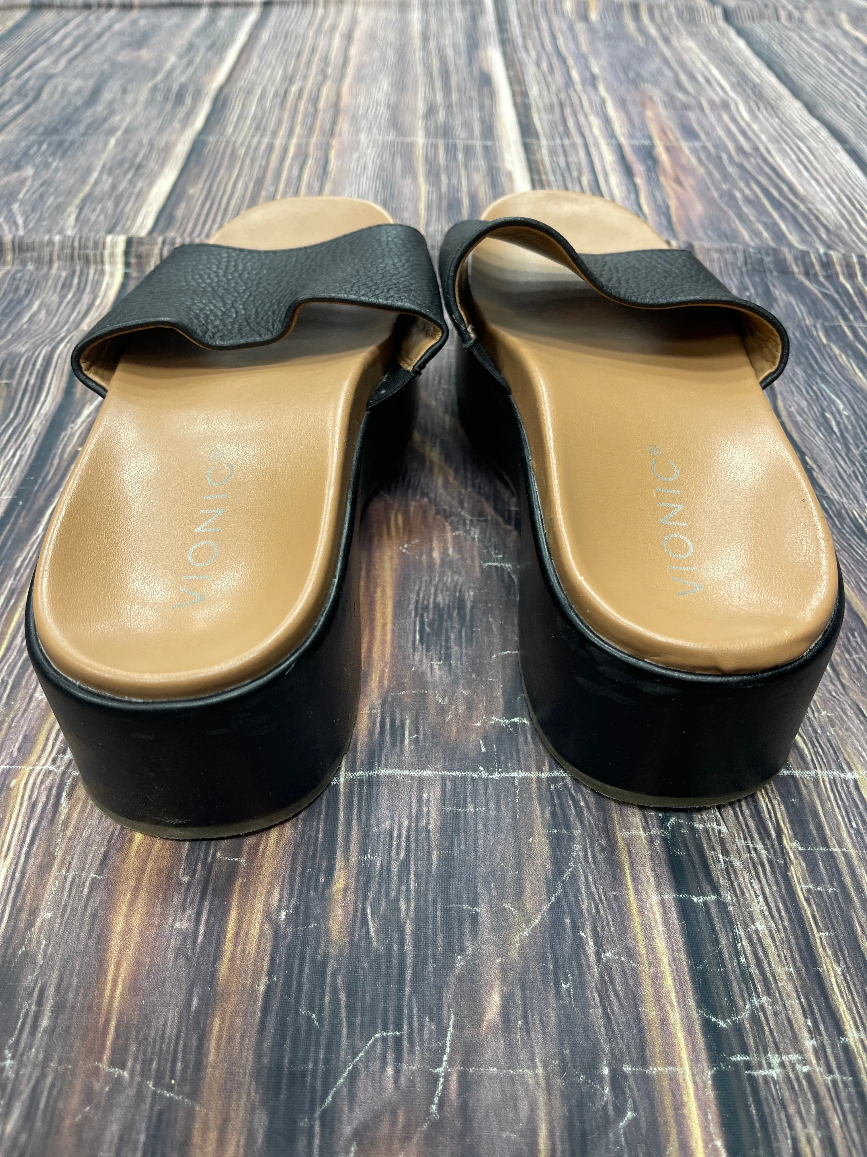 Sandals Heels Platform By Vionic In Black, Size: 8