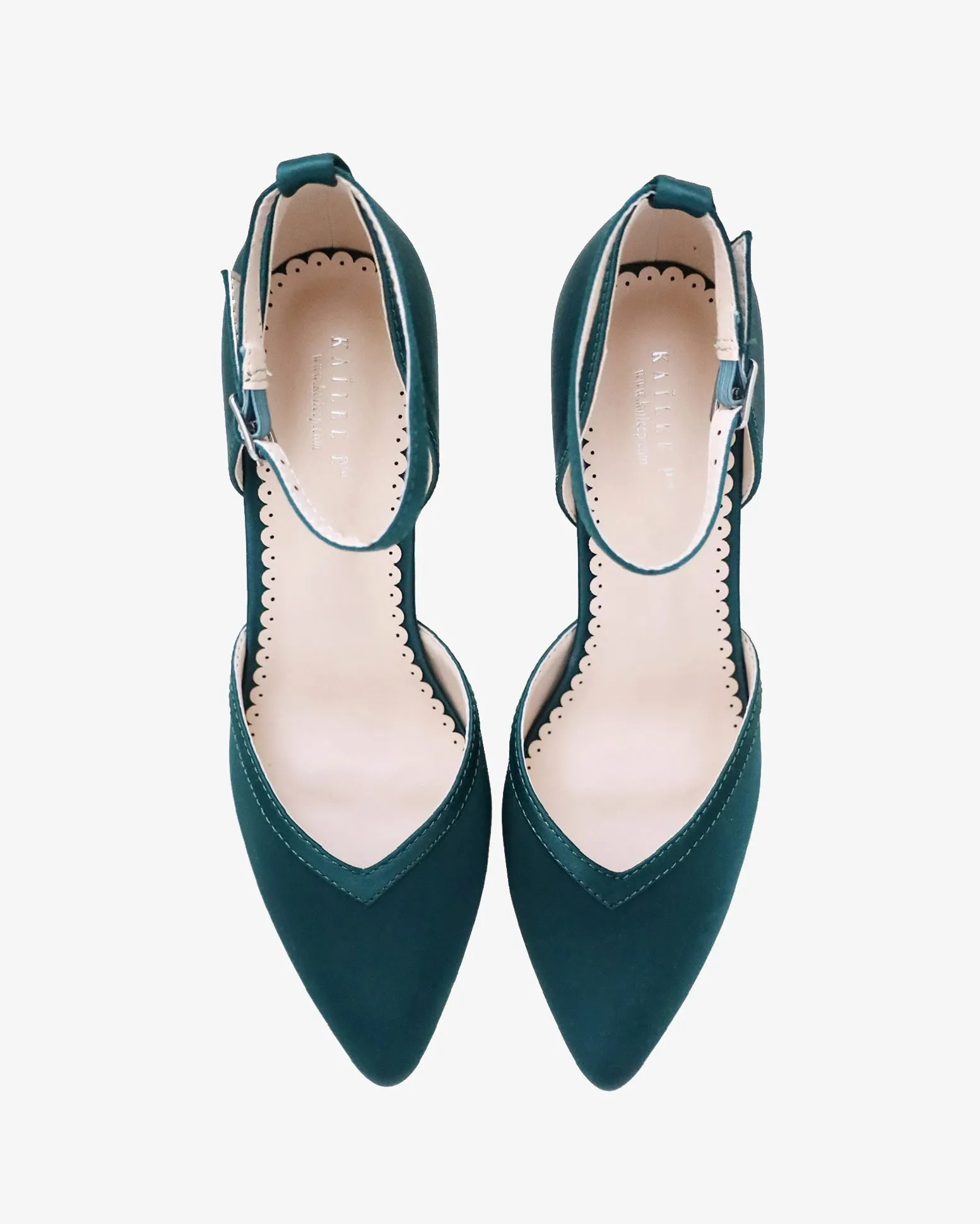 Satin Block Heels