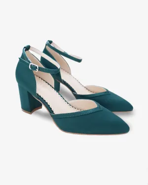 Satin Block Heels