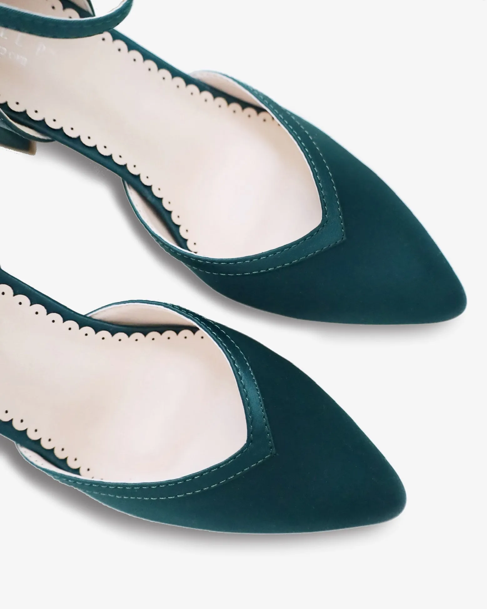 Satin Block Heels