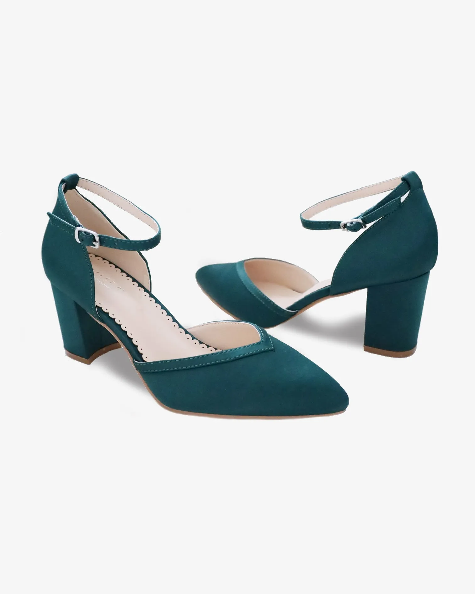 Satin Block Heels