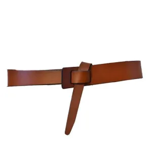 SEAFORTH - Brown Genuine Leather Knot Waist belt