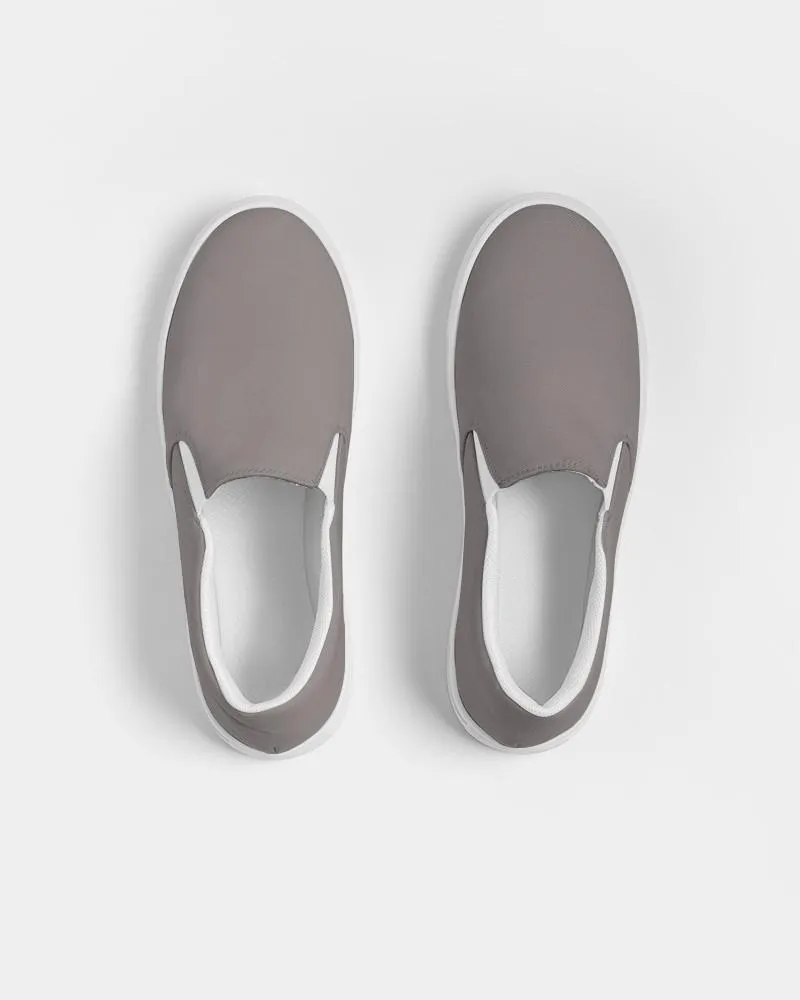 Shaded Pale Pastel Brown Slip-On Canvas Sneakers | Men's | C30M30Y30K30