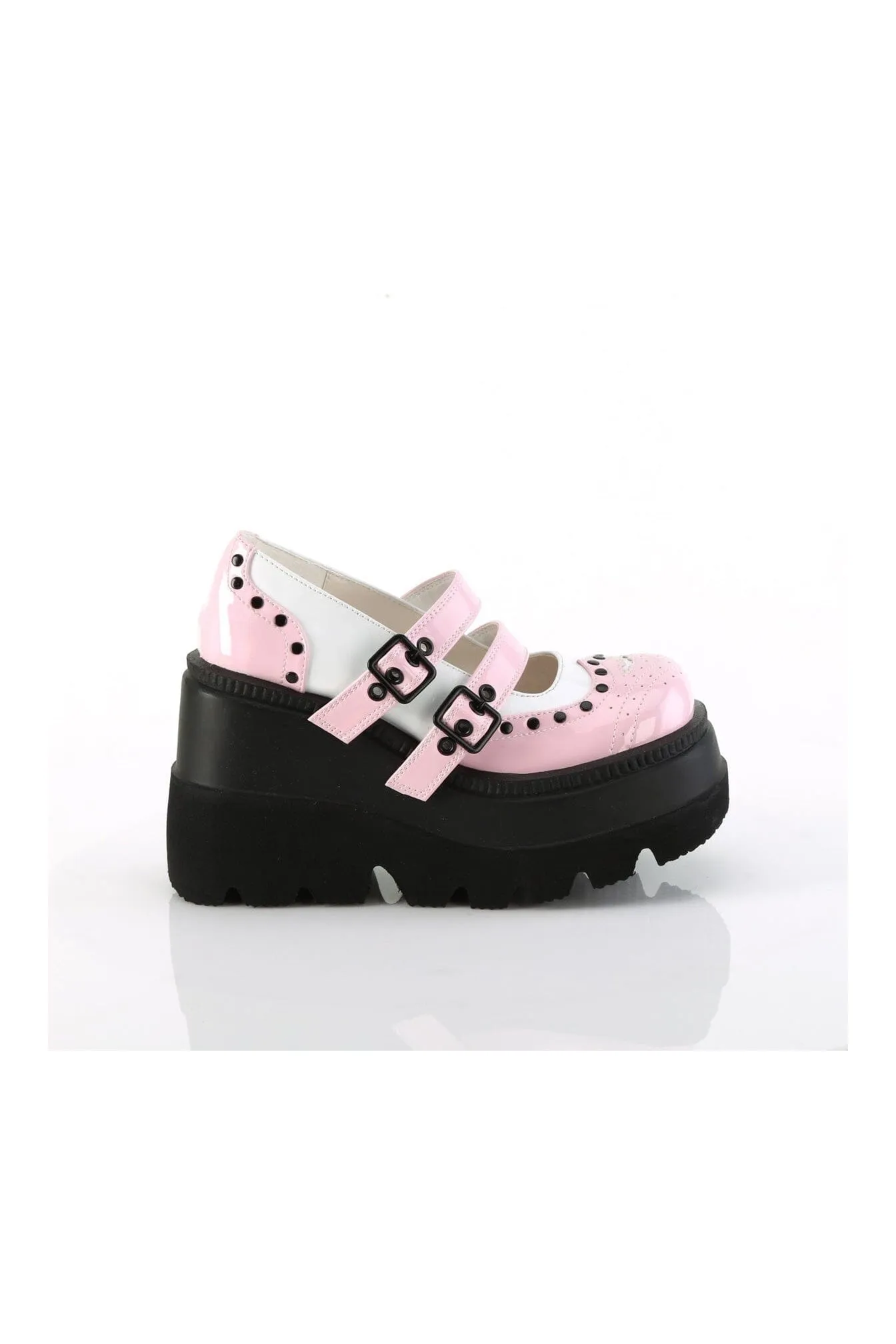 SHAKER-27 Pink Patent Mary Janes