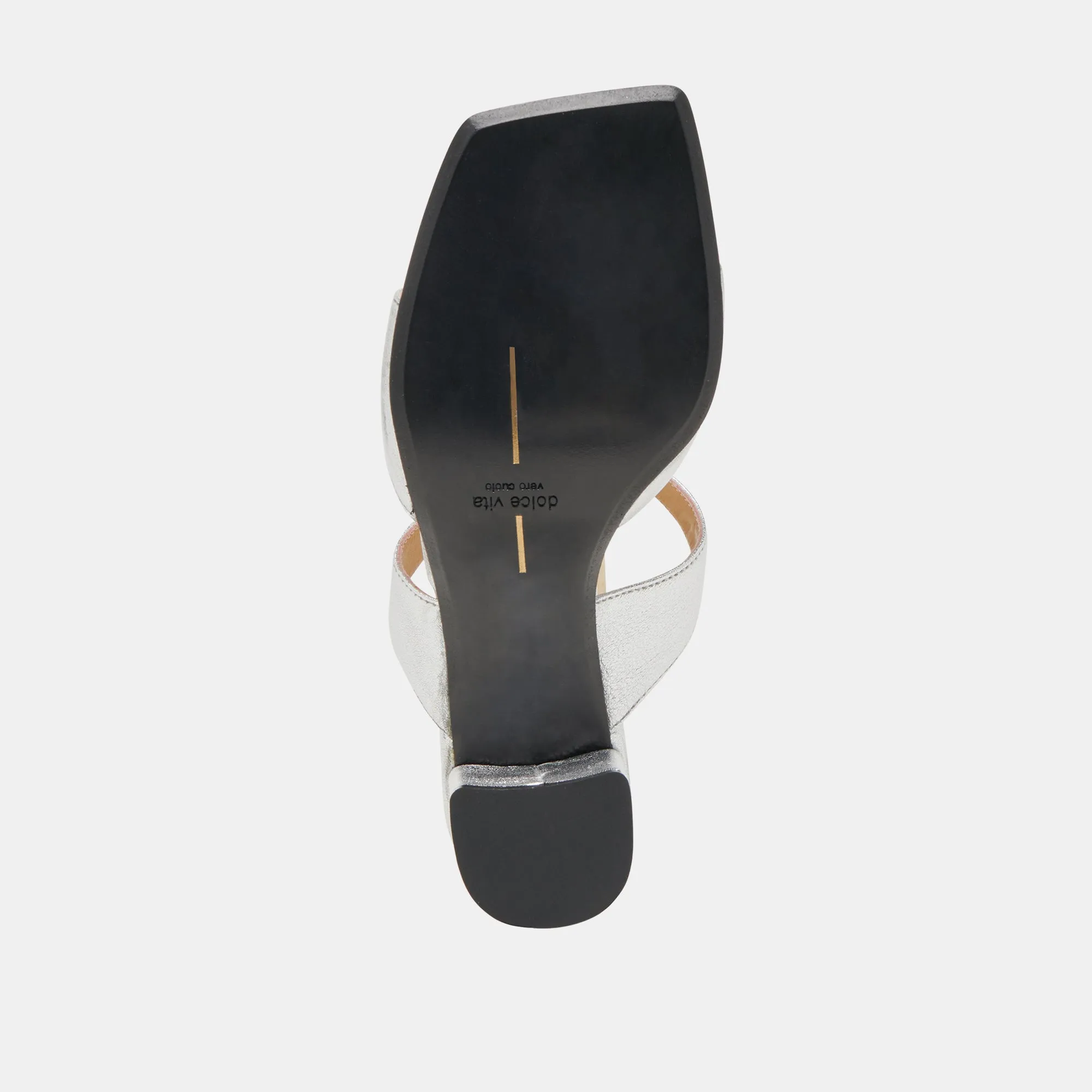SHANE HEELS SILVER METALLIC LEATHER