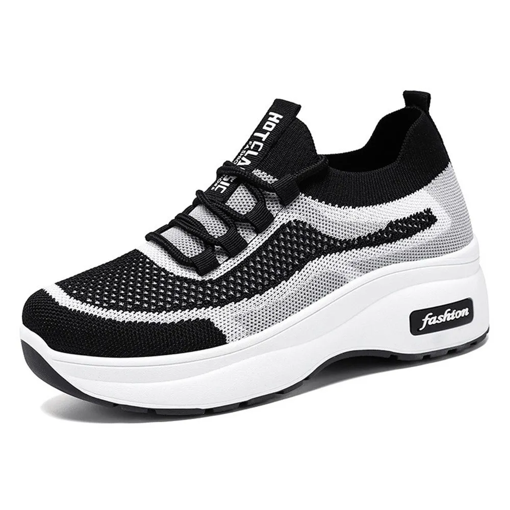 Shock-Absorbing Two-Tone Slip-On Sneakers for Women