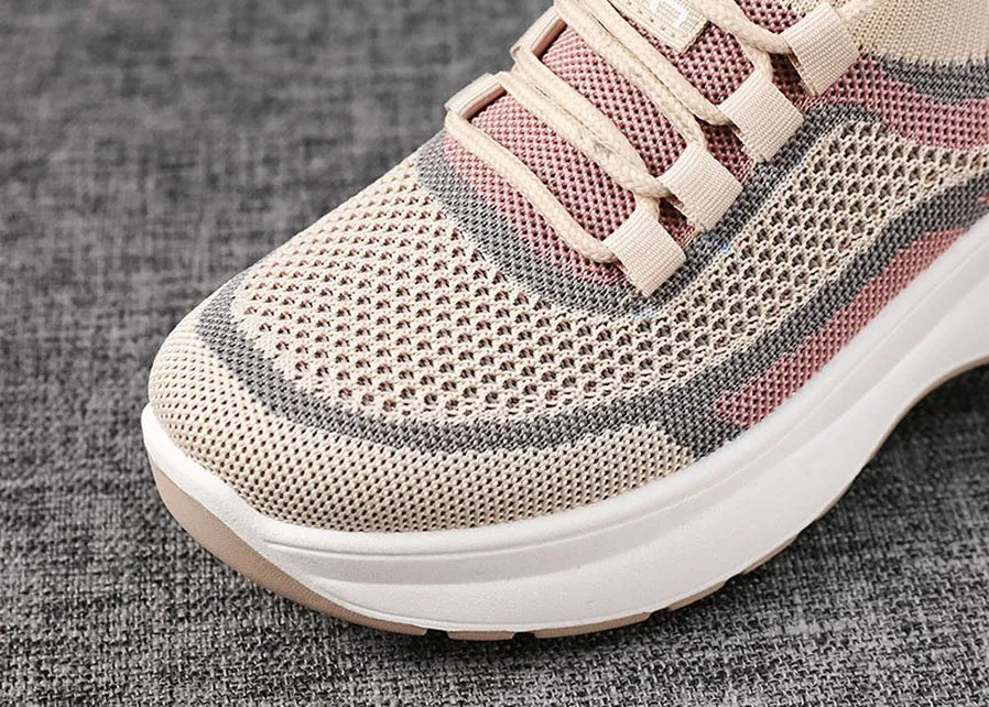 Shock-Absorbing Two-Tone Slip-On Sneakers for Women