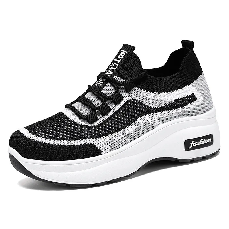 Shock-Absorbing Two-Tone Slip-On Sneakers for Women