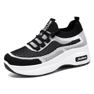 Shock-Absorbing Two-Tone Slip-On Sneakers for Women