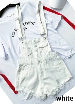 Short Rompers Womens Jumpsuit Denim Overalls for Women Rompers Plus Size Hole Playsuits and Jumpsuits for Girls Overalls