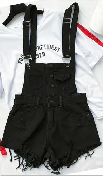 Short Rompers Womens Jumpsuit Denim Overalls for Women Rompers Plus Size Hole Playsuits and Jumpsuits for Girls Overalls