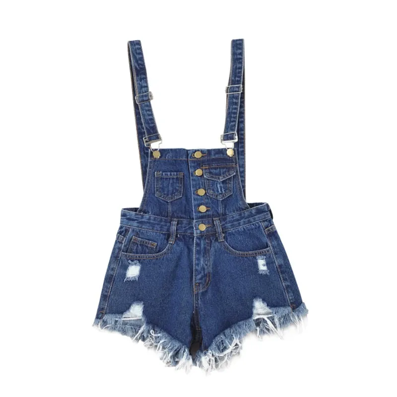 Short Rompers Womens Jumpsuit Denim Overalls for Women Rompers Plus Size Hole Playsuits and Jumpsuits for Girls Overalls