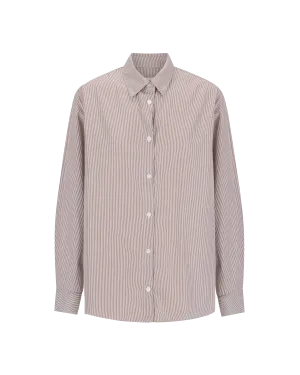 Sienna Shirt | Italian Stripe | Chocolate