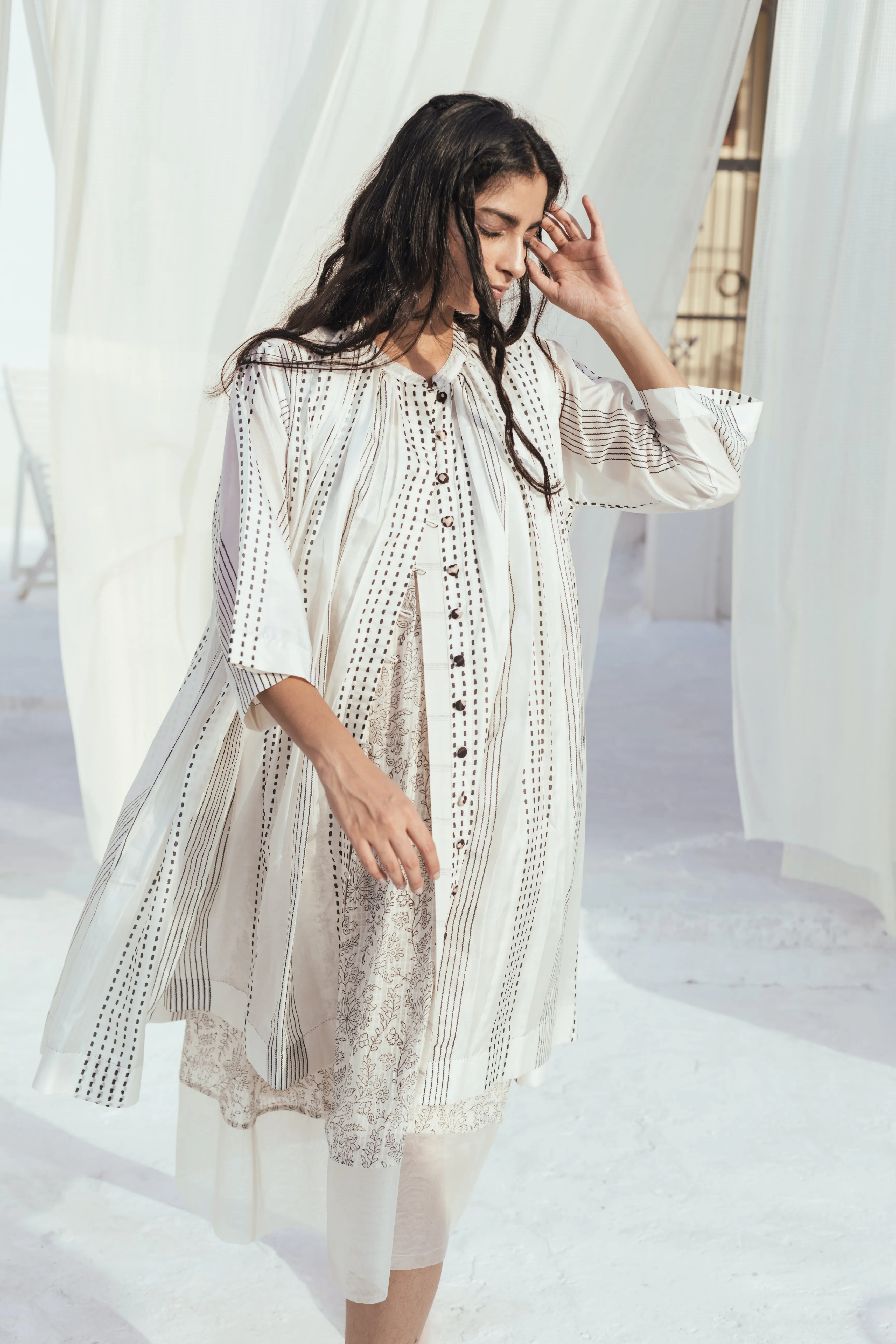 Silk over shirt