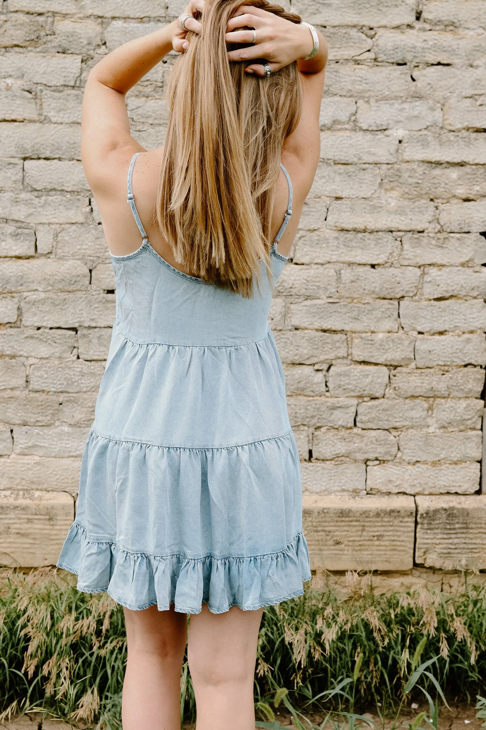 Sleeveless Denim Dress