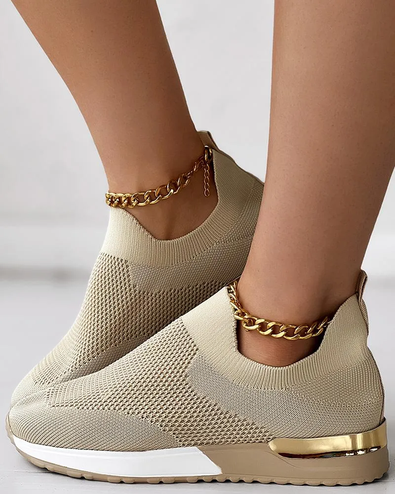 Slip On Knit Sneakers
