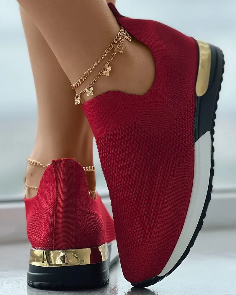 Slip On Knit Sneakers