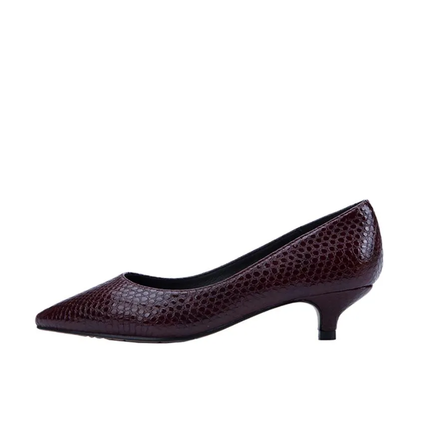 Small Size Block Heel Pump Shoes BS196