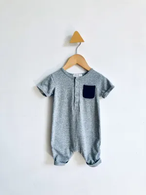Snap Button Shorts Romper // 12M