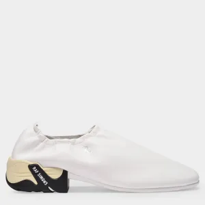 Solaris Low Baskets in White Leather