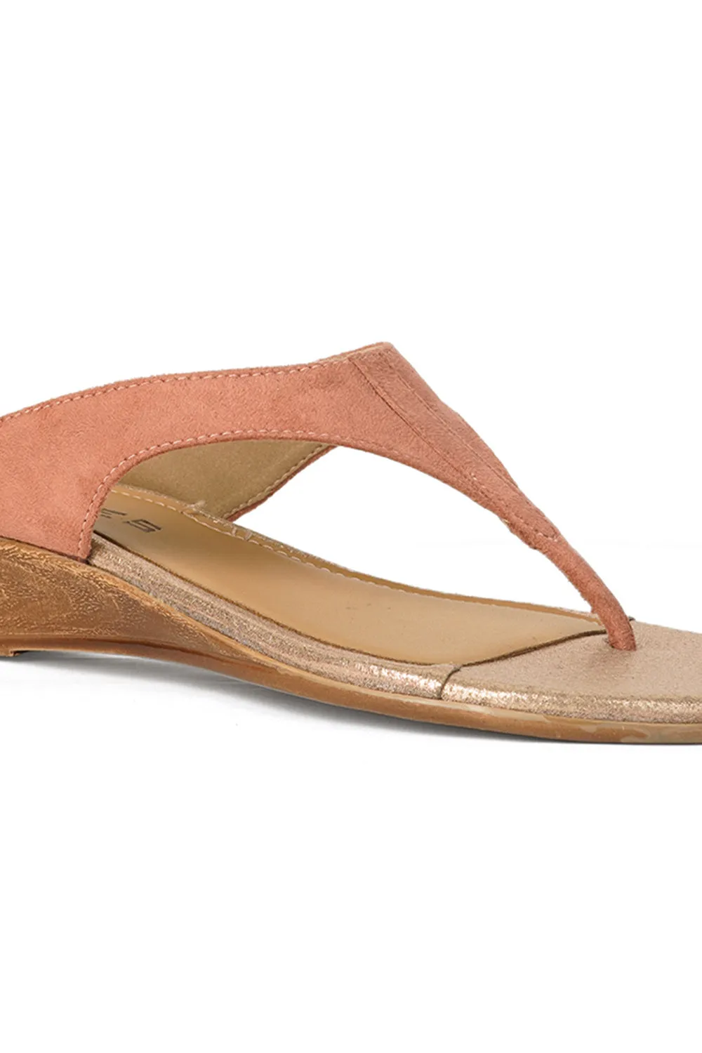 SOLES Thong Small Wedge Heel Sandals