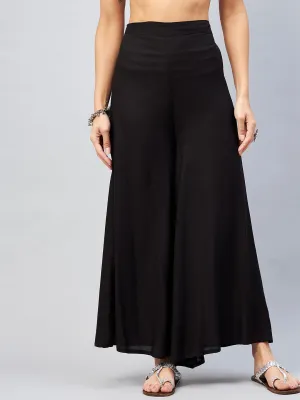 Solid Black Palazzo
