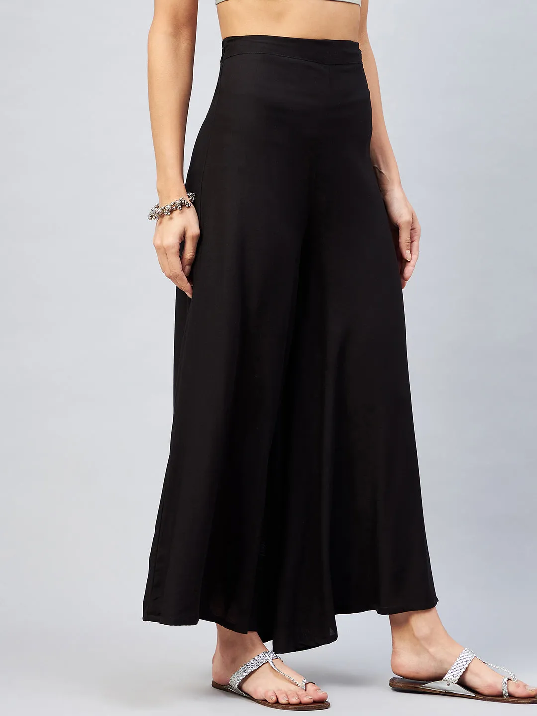 Solid Black Palazzo