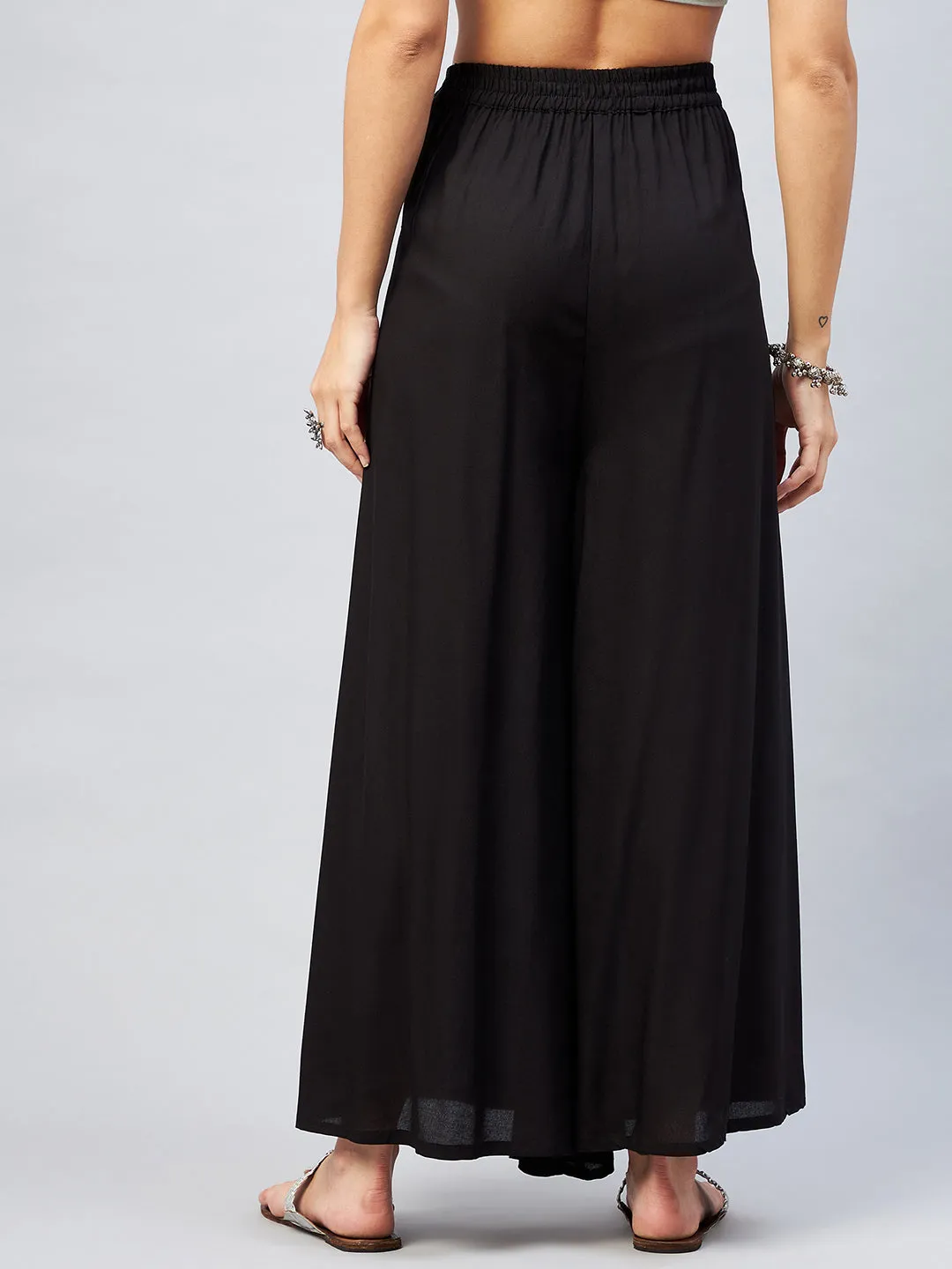 Solid Black Palazzo