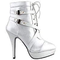 Strap Buckles Zip High Heel Platform Ankle Boots