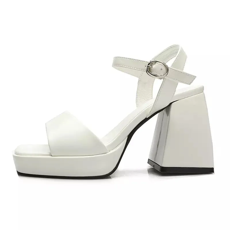 STRAPPY OPEN-TOE PLATFORM HEELS
