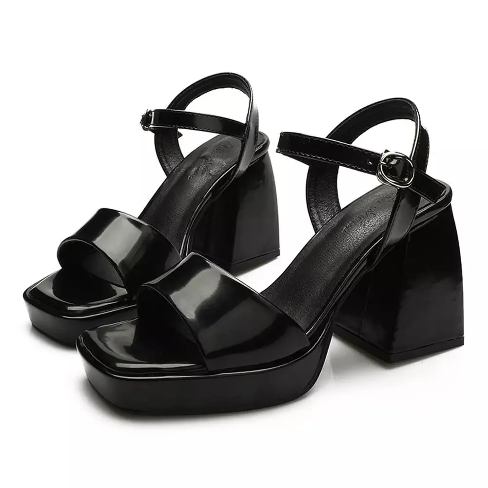 STRAPPY OPEN-TOE PLATFORM HEELS