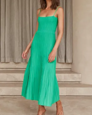Stretch Ribbed Suspenders Knit Bodycon Maxi Dresses