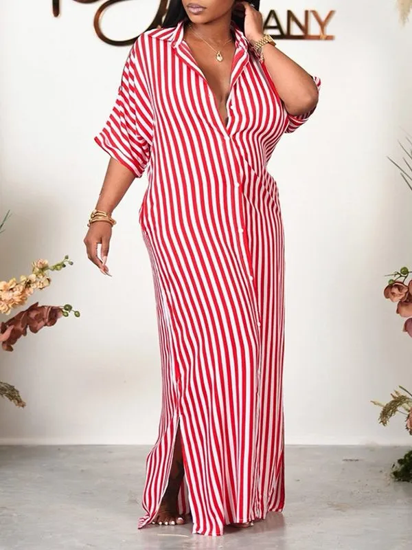 Stripe Shirt Dress