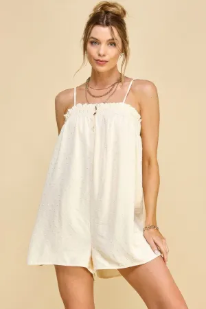 Swiss Dot Woven Romper