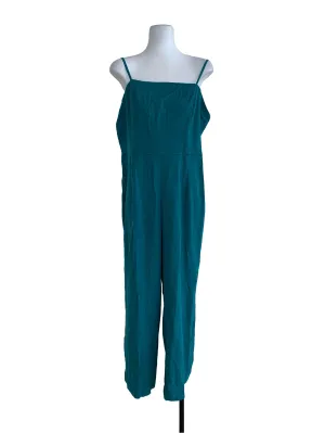Teal Plain Jumpsuit