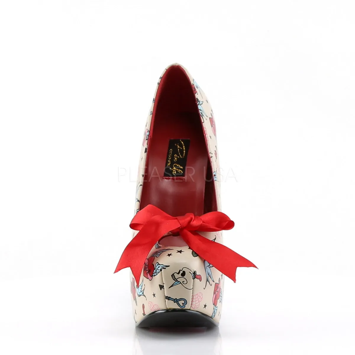 TEEZE-12-3  Cream Pu (Tattoo Print)