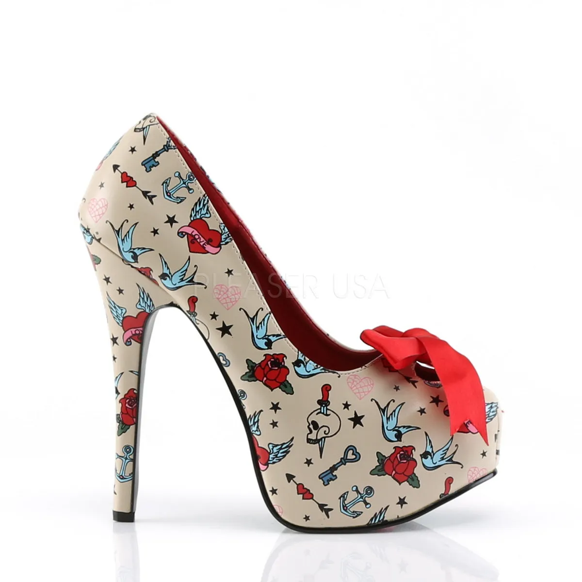 TEEZE-12-3  Cream Pu (Tattoo Print)