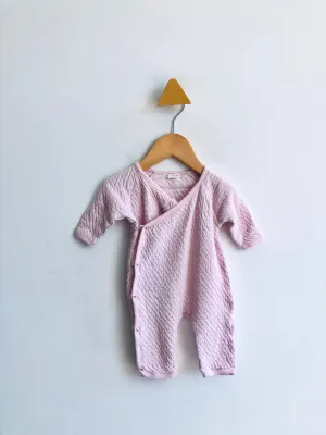 Textured Wrap Romper // 0-3M