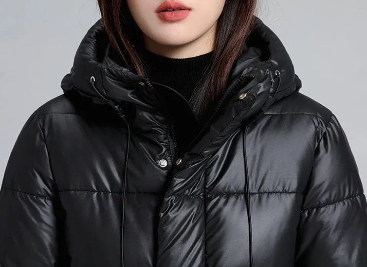 Thickened Quilted Puffer Coat Water-Resistant and Windproof