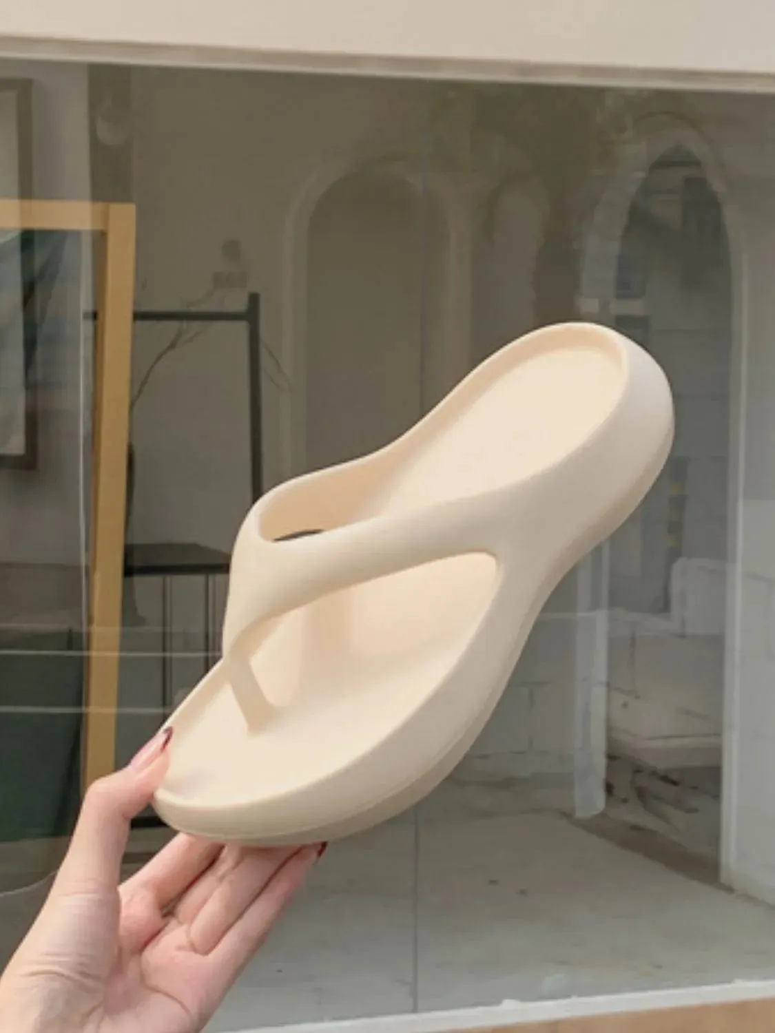Toe Post Platform Slippers