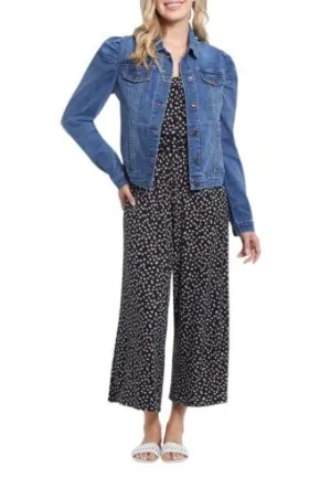 Tribal Long Sleeve Puffer Sleeve Jacket