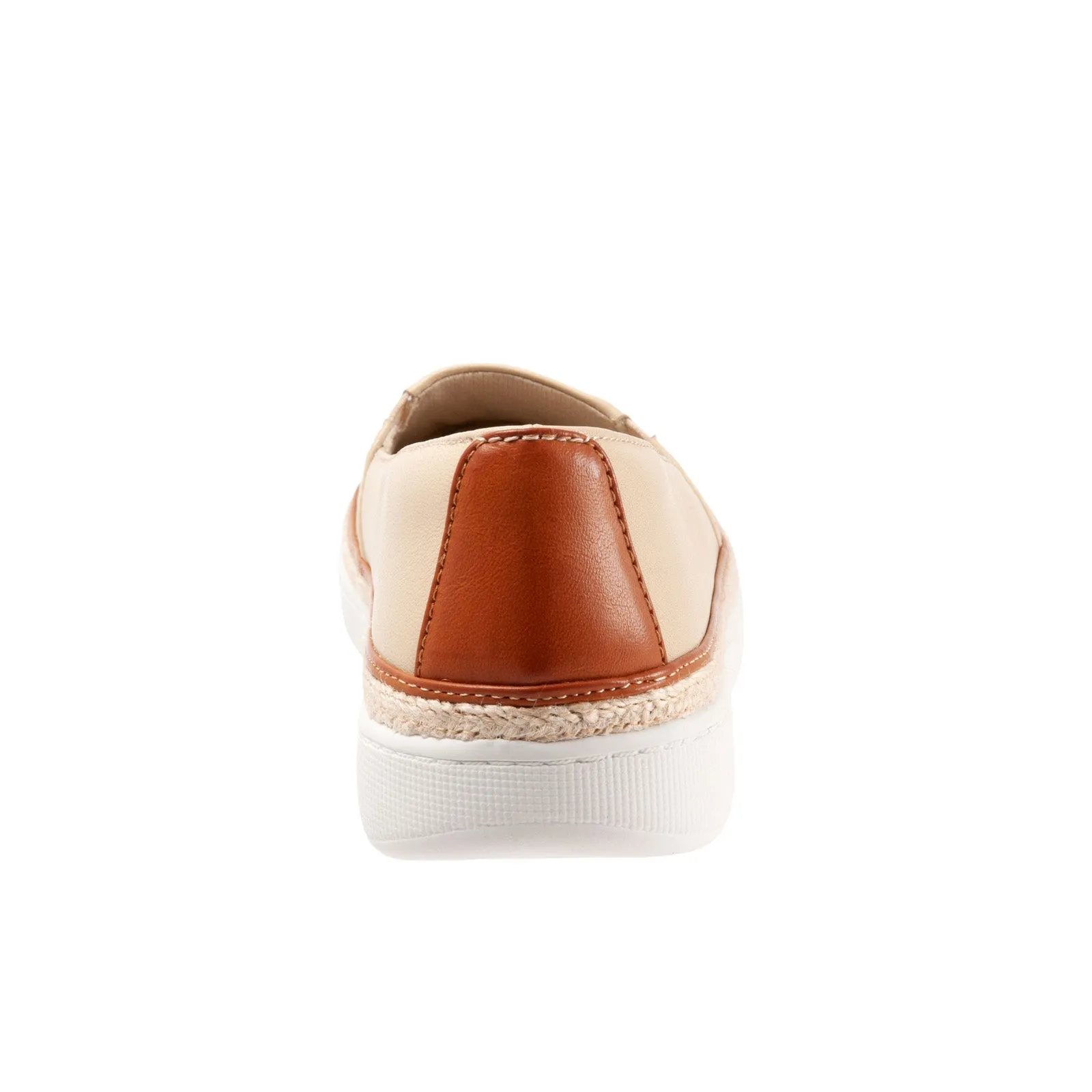 Trotters Destiny T2003-158 Womens Beige Leather Slip On Loafer Flats Shoes