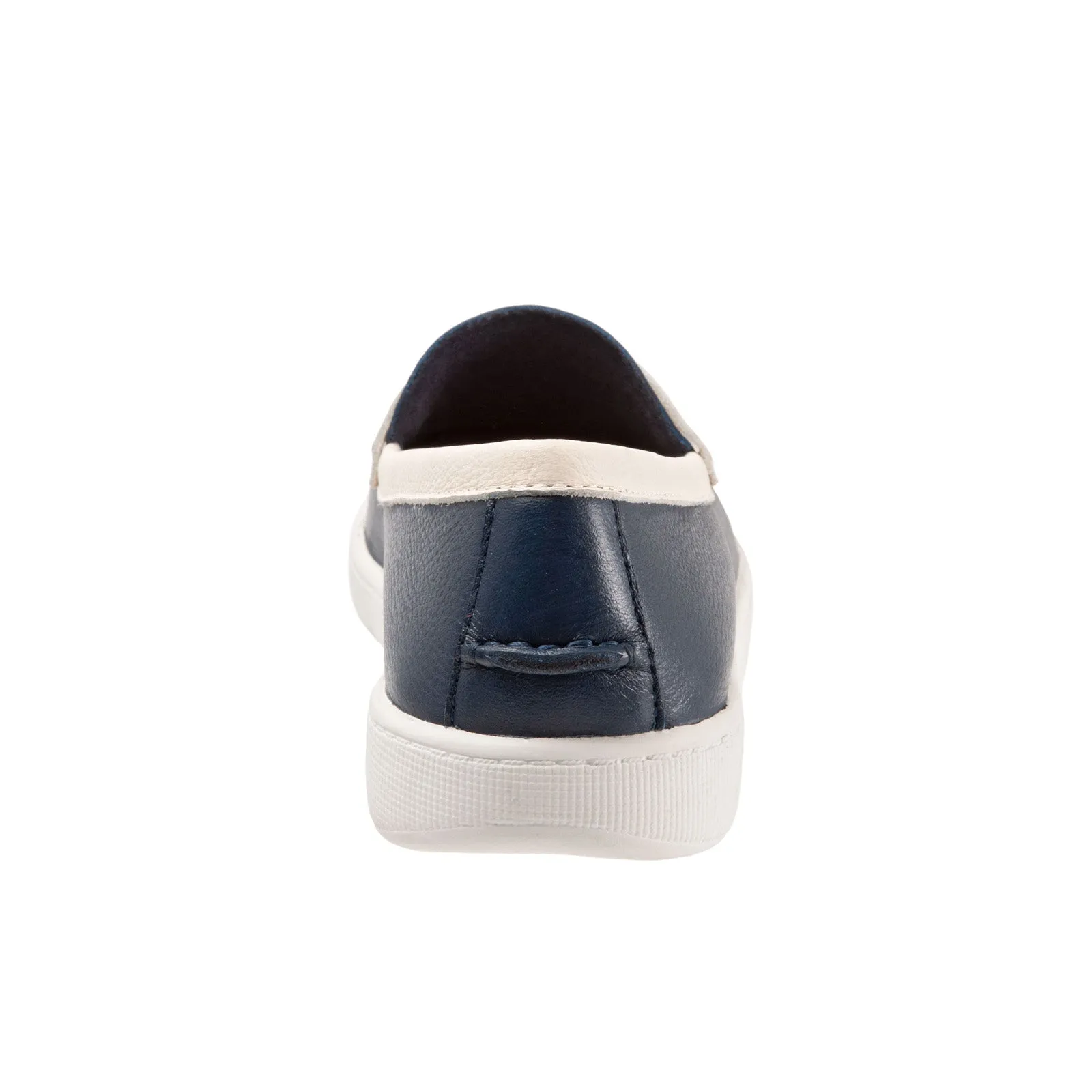 Trotters Dina T2000-464 Womens Blue Extra Wide Leather Loafer Flats Shoes