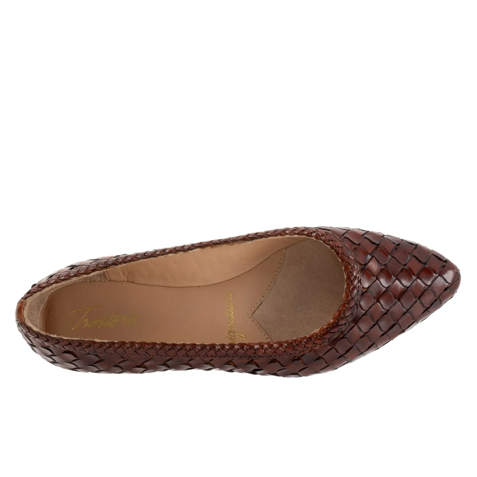 Trotters Emmie T2371-206 Womens Brown Leather Slip On Loafer Flats Shoes