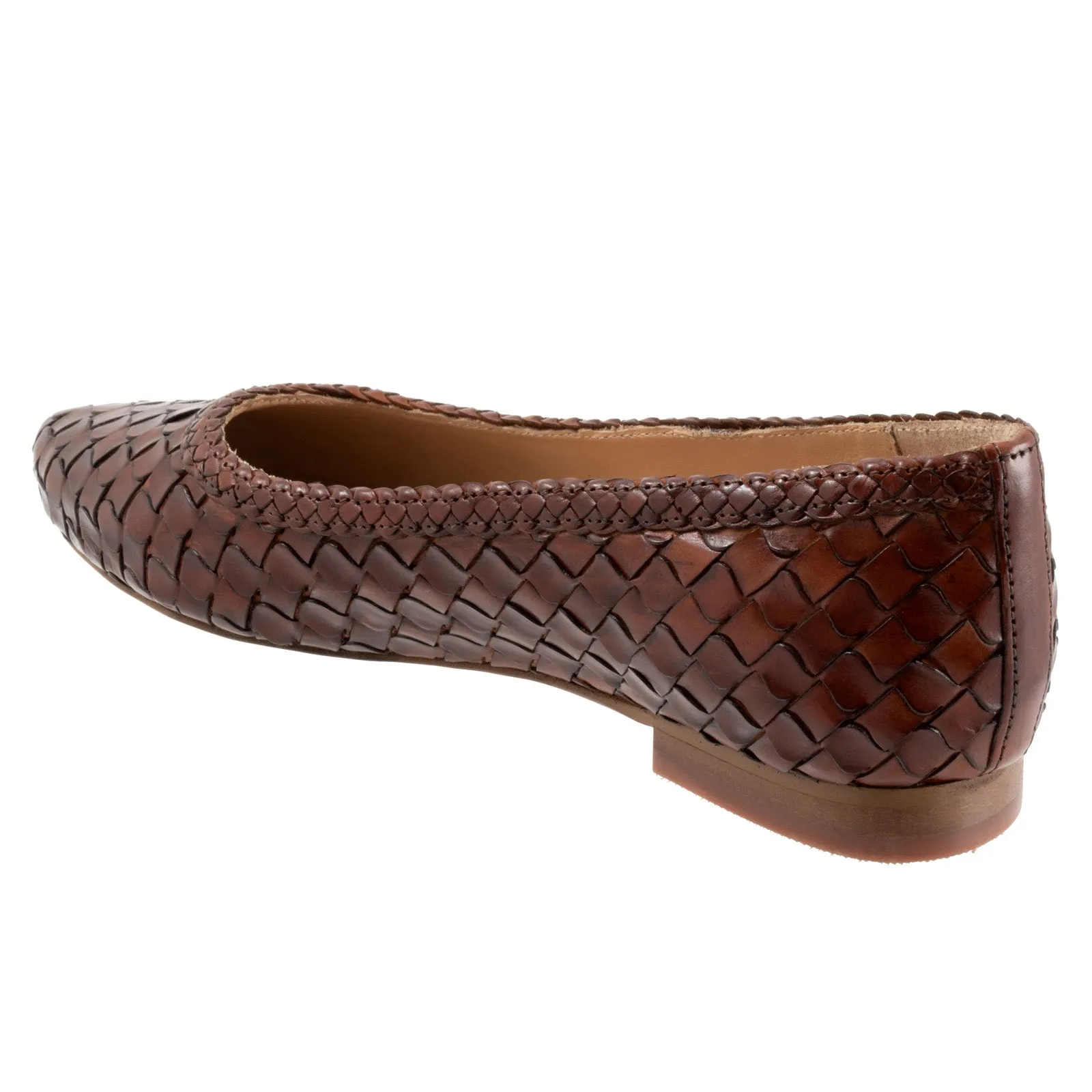 Trotters Emmie T2371-206 Womens Brown Leather Slip On Loafer Flats Shoes