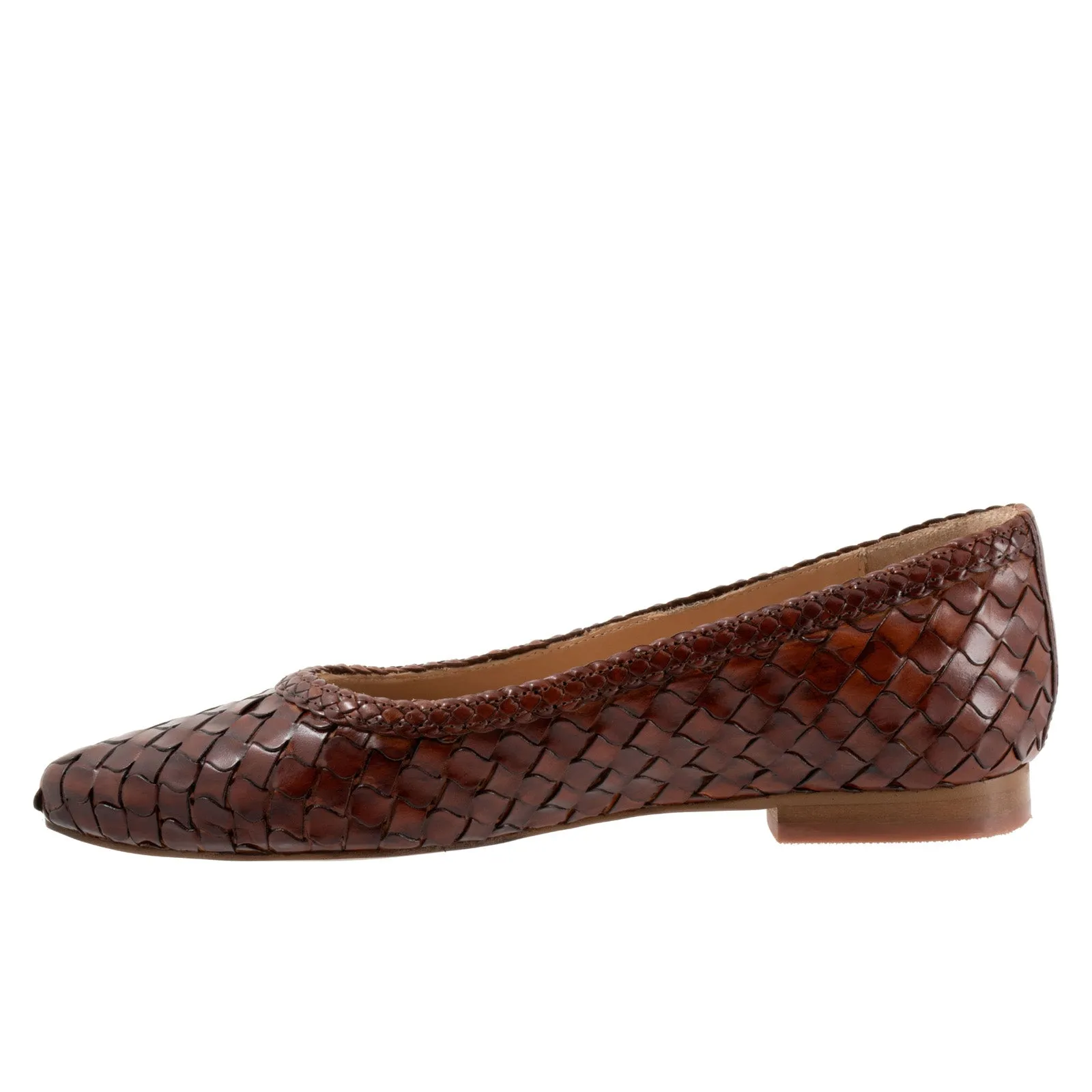 Trotters Emmie T2371-206 Womens Brown Leather Slip On Loafer Flats Shoes