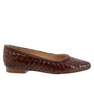 Trotters Emmie T2371-206 Womens Brown Leather Slip On Loafer Flats Shoes
