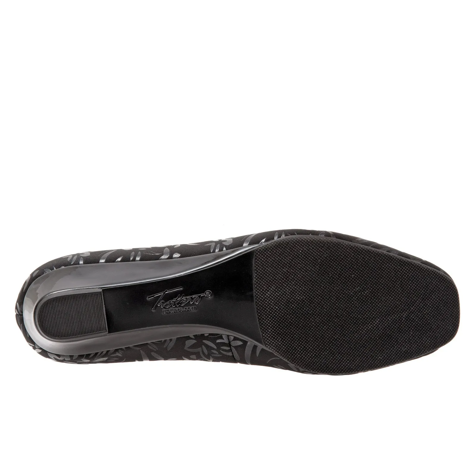 Trotters Lauren T1110-013 Womens Black Wide Leather Loafer Flats Shoes