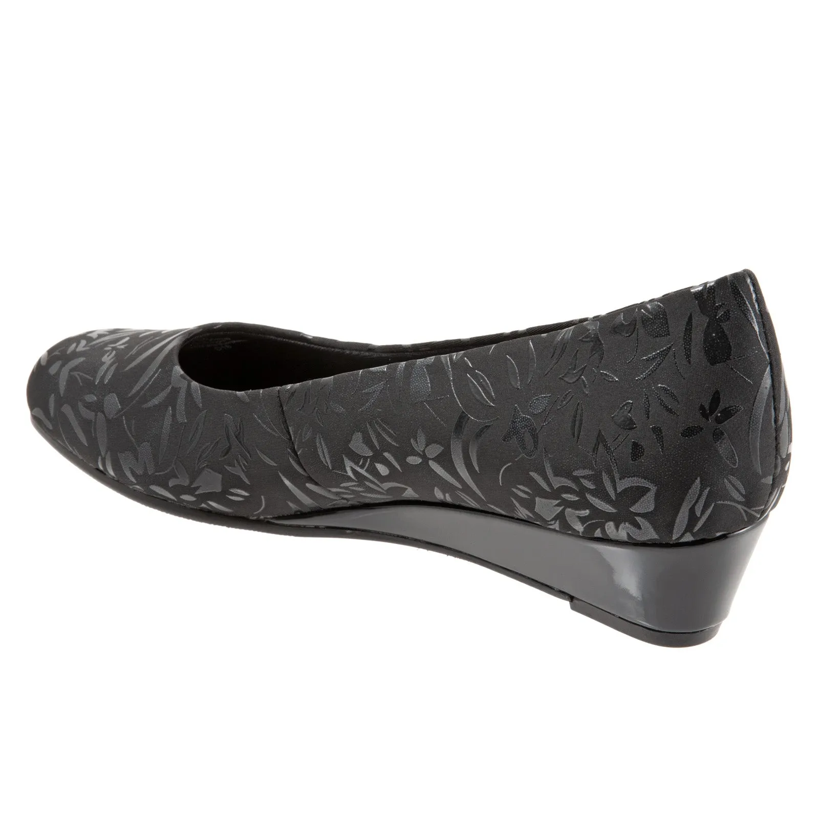 Trotters Lauren T1110-013 Womens Black Wide Leather Loafer Flats Shoes