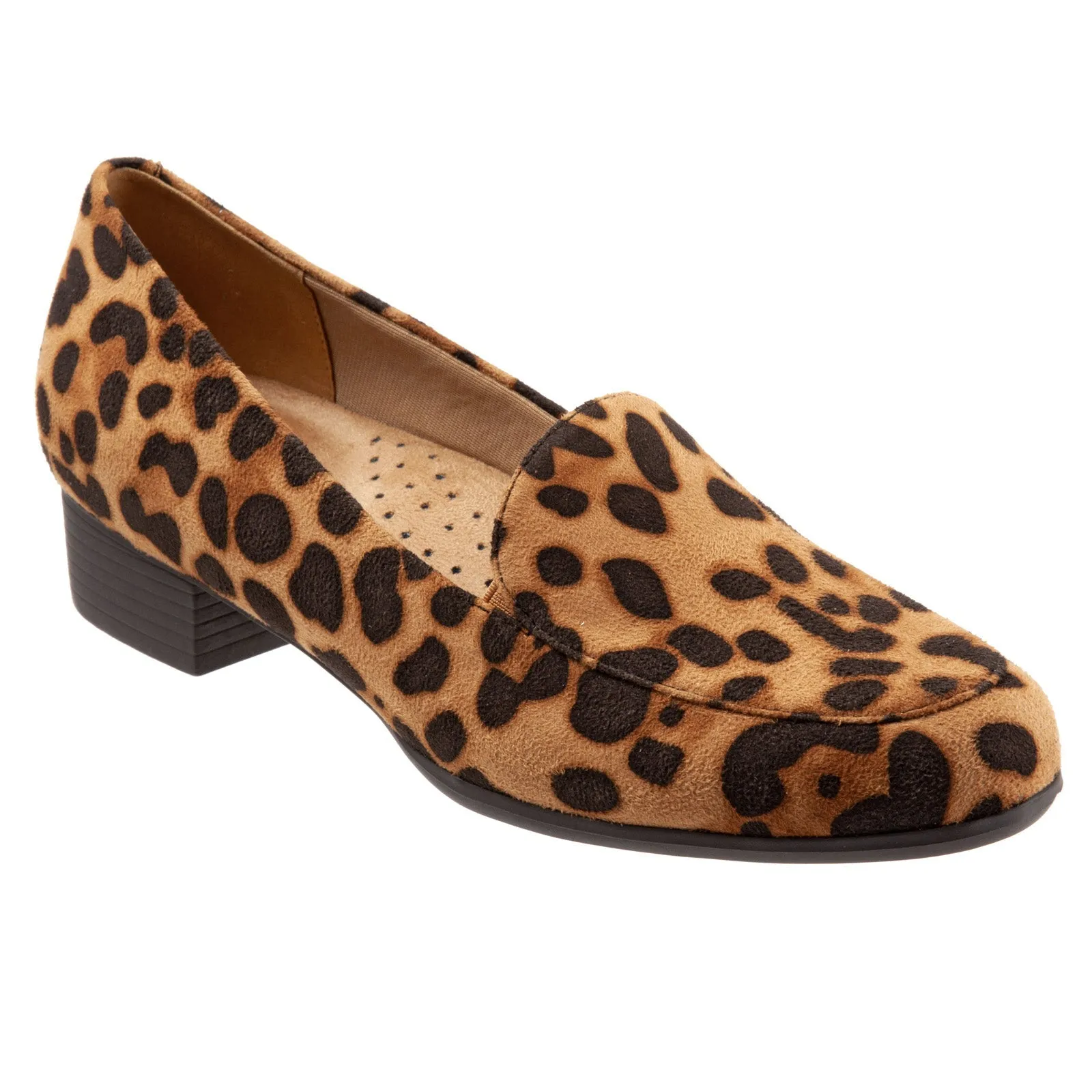 Trotters Monarch T1713-963 Womens Brown Leather Slip On Loafer Flats Shoes